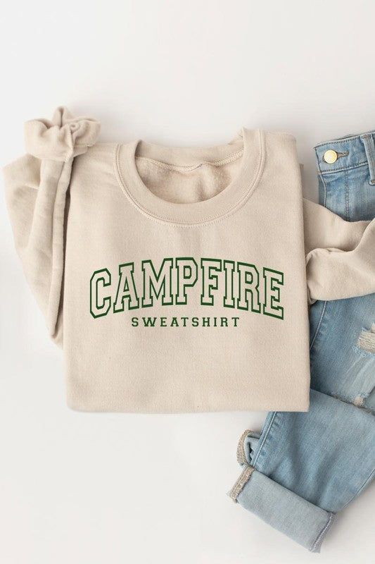 Campfire Sweatshirt Graphic Fleece Sweatshirts