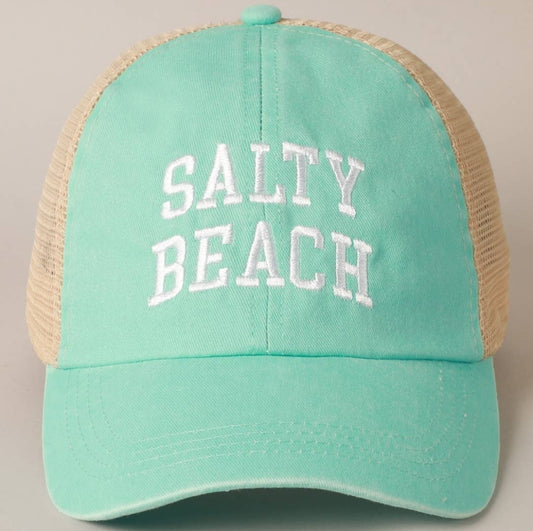 SALTY BEACH Meshed Back Baseball Cap